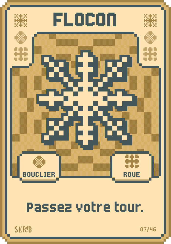 Flocon – Carte symbole – “Passez votre tour.”
